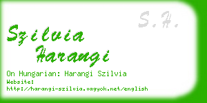 szilvia harangi business card